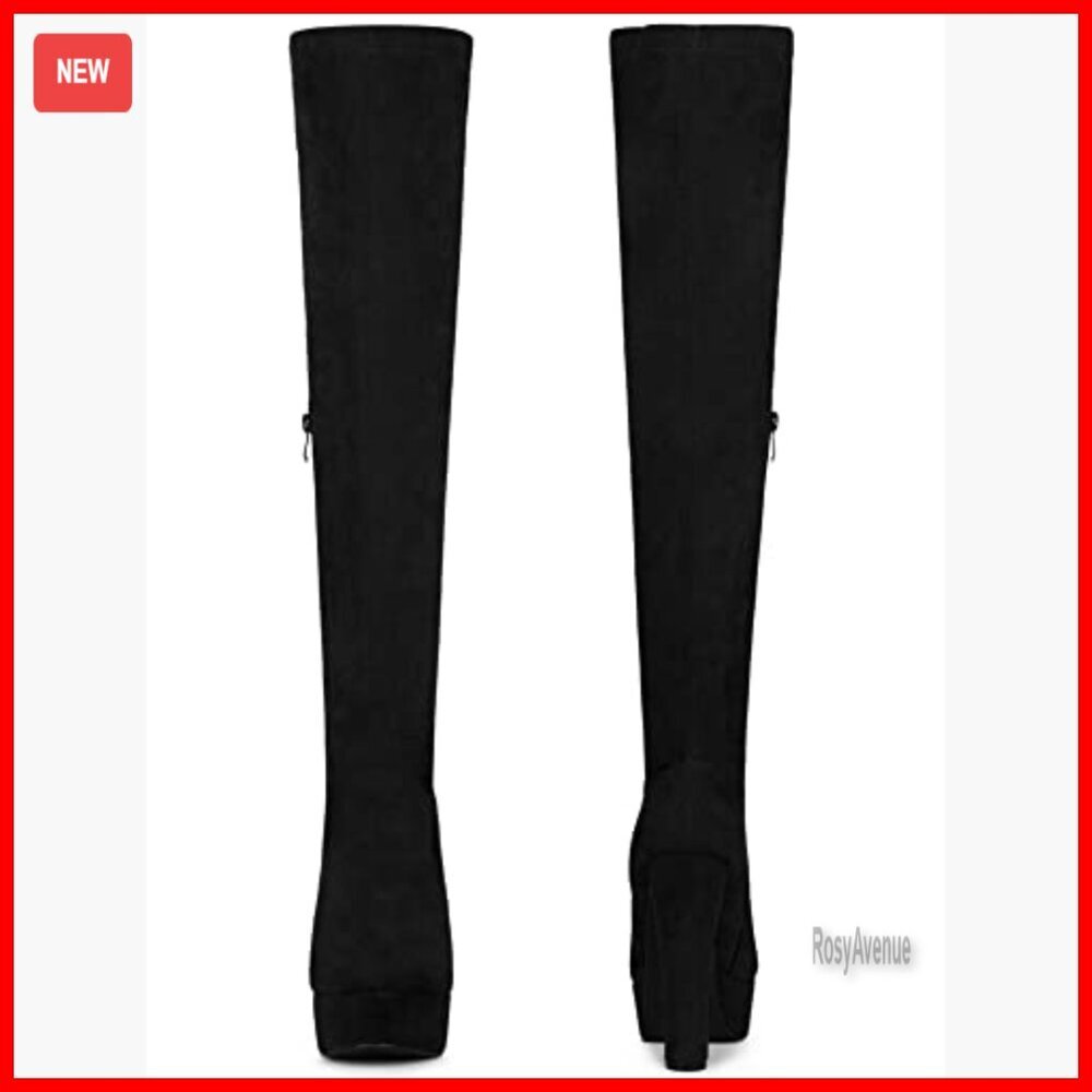 Platform Chunky Heel Over the Knee Thigh High Boots - Picture 3 of 5